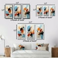 thumbnail image 4 of Designart "Fragile Wisdom Abstract in Blue" Abstract Painting Framed Wall Art Set Of 3 - Blue Modern Frame Canvas Set For Living Room Decor, 4 of 6