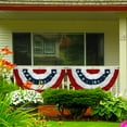 thumbnail image 5 of SMKE Patriotic Half Fan Bunting,4Pc 47X23" Classic Star Stripes Pleated Fan Flag,Usa National Fan Banner,Stars & Stripes Decor Flag,250Th Anniversary Ornament,Festival Scene Hanging Decoration, 5 of 9