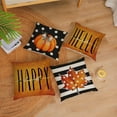 thumbnail image 4 of Set of 4 Fall Pillow Covers 16x16 Inch Fall Thanksgiving Pumpkins Throw Pillows Covers Autumn Leaves Decorative Cushion Covers Outdoor Sofa Couch Pillow Cases Fall Halloween Decorations (16 by 16), 4 of 5