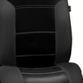 thumbnail image 3 of FH Group PU Leather Highback Royal PU Leather Seat Covers, Full Set with Carpet Floor Mats, Black, 3 of 7