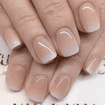 thumbnail image 3 of Morovan Short Square Press on Nails French Fake Nails for Women Manicure Decoration 24Pcs, 3 of 7