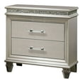 thumbnail image 3 of Furniture of America Elaina Adult Modern 2-Drawer Nightstand, Pearl White, 3 of 7