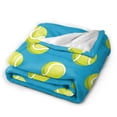 thumbnail image 2 of KLL Fleece Blanket Plush Throw Blanket Ball Tennis ,Soft Fuzzy Cozy Flannel Blanket for Couch Sofa Bed.(40"x30" ), 2 of 7