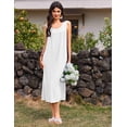 thumbnail image 4 of Ekouaer Nightgowns for Women Long Sleeveless Night Gowns Ladies Soft Nightdress Victorian Sleepwear with Pockets, 4 of 6
