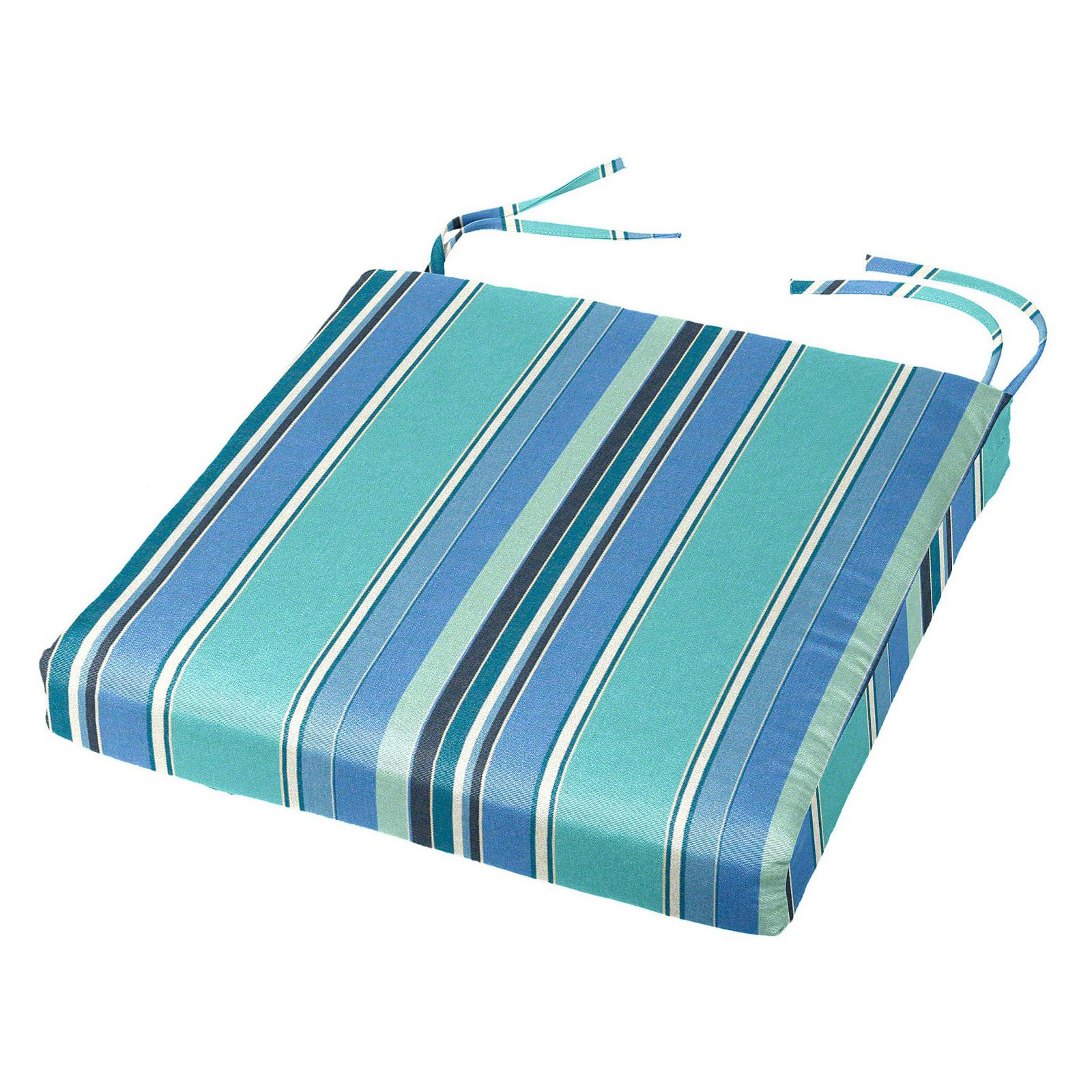 Cushion Source 18 x 18 in. Striped Sunbrella Chair Pad
