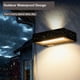 thumbnail image 5 of Inteprter Luz de pared solar Camino al aire libre Parque Patio trasero Calzada Patio Pasarela Calle Camino Escalera Decoración Paisaje Lámpara Iluminación y accesorios Negro Inteprter HA073601-01, 5 of 6