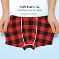thumbnail image 3 of Yiaed Buffalo Plaid Red Black Print Boys' Boxer Briefs Cotton Casual Stretch Comfort Boys Boxers - Kids Boxer Briefs Underwear for Boys (6-18)-Large, 3 of 5