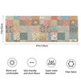 thumbnail image 3 of Pioneer Flower Floral Print Pattern Bathroom Rugs Mat, Non Slip Microfiber Bathroom Rug with Rubber Backing, Soft Mats for Bathroom Floor Tub Shower, 17"x47", 3 of 5