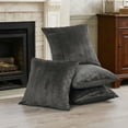 thumbnail image 2 of Home Soft Things Pleated Velvet 4 Piece Throw Pillow Cover Set - Gun Metal - 20" x 20", 2 of 6
