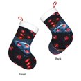 thumbnail image 3 of Haiem Cosmic Red Sparkle Dice Pattern Christmas Stockings, Personalized 18 Inches Knit Christmas Stockings Xmas Hanging Stockings for Family Christmas Decorations, 3 of 7