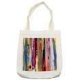 thumbnail image 1 of Abstract Tote Bag, Multicolored Expressionist Work of Art Vibrant Rainbow Design Tainted Pattern, Cloth Linen Reusable Bag for Shopping Books Beach and More, 16.5" X 14", Cream, by Ambesonne, 1 of 2