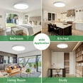 thumbnail image 3 of 20 Inch Large LED Flush Mount Ceiling Light, 40W,4350LM, 3000K/4000K/6000K CCT Selectable,White Round Flat Panel Light Low Profile Ceiling Light Fitu, 3 of 7