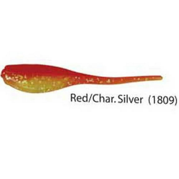 Bobby Garland 2" Baby Shad Lure, Red, Chartreuse, & Silver, 15 Count