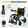thumbnail image 4 of GOKEEP Electric Wheelchairs for Adults Foldable Lightweight, All Terrain Motorized Wheelchair with 240Wh Removable battery, 360° Joystick, Black, 4 of 9