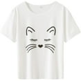 thumbnail image 3 of Pyjama d'Été pour Femmes 2 Pcs Mignon Chat, Vert, 3 of 5