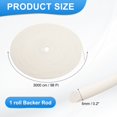 thumbnail image 2 of Uxcell 98Ft Backer Rod, 13/64 Inch Thick Silicone Rubber Foam Caulk Saver, Weather Strip Seal for Sealing Concrete Gaps, Expansion Joints, Crack Filling, Doors, Windows, White, 2 of 6