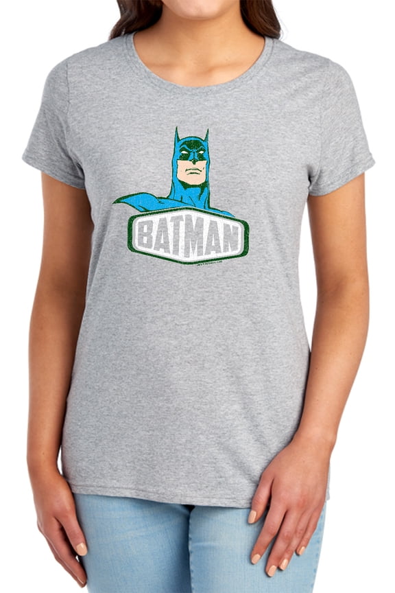 DCO Batman Sign Women's T Shirt, Athletic Heather, Large