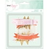 Dear Lizzy Fine & Dandy Glittered Toothpick Flags 12/Pkg- , Pk 3
