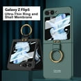 thumbnail image 2 of Skin Slim Cover for Samsung Galaxy Z Flip 5 5G Case with Ring Hook Kickstand Flip5 PC Hard Phone Case (Silver,Z Flip 5), 2 of 10
