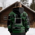 thumbnail image 5 of GXIPO Heavy Thick Flannel Plaid Jacket Sherpa Fleece Lined Hoodies for Men Zip Up Winter Warm Coat Buffalo Zipper Sweatshirt Dark Green 2XL, 5 of 5