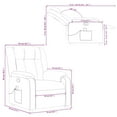 thumbnail image 3 of vidaXL Massage Recliner Chair Dark Grey Fabric, 3 of 6