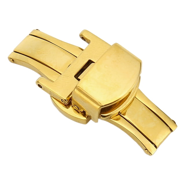 Boucle de Bracelet de Montre Dorée, Pièce de Rechange en Acier Inoxydable Professionnel