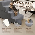 thumbnail image 2 of Ktaxon 5-Step Dog Stairs for High Bed, Updated Non-Slip Pet Steps with Removable Washable Cover, Dark Grey, 2 of 8