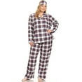 thumbnail image 1 of White Mark Women's Three-Piece Button-Down Pajama Set, 1 of 5