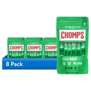 (8 pack) (8 pack) Chomps Grass-Fed and Finished Jalapeño Beef Jerky Snack Sticks, 10g of Protein (8 Count)
