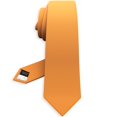 thumbnail image 1 of Pumpkin Tie Premium Mens Solid Oxford Matt Golden Yellow Necktie Tuxedo Carrot Color Persimmon Corbatas (Orange, Standard 2.75"), 1 of 6