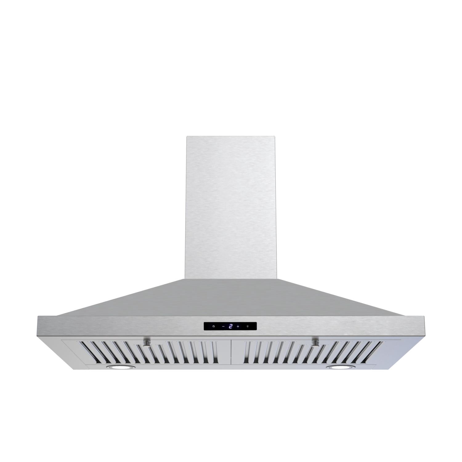 30" Stainless Steel Wall Mount Range Hood - 450 CFM, 3-Speed with LED Light, Dishwasher Safe Filters, 120V‌