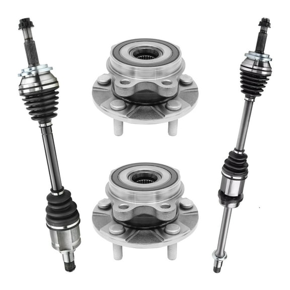 AutoShack Front CV Axle Shaft Wheel Hub Bearing Assemblies with ABS | Replacement for 2008-2015 Scion xB | 4-PC