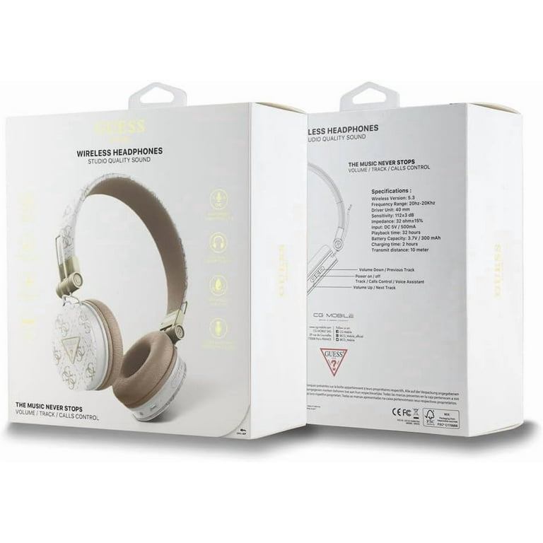 Guess 4G Triangle Round Shape ENC Bluetooth On Ear Headphones
