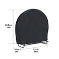 thumbnail image 4 of Waterproof 210D Oxford Drawstring Log Hoop Cover - Heavy Duty Round Log Rack Cover, Black, 40 x 24 x 41 inch, 4 of 9