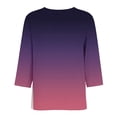 thumbnail image 5 of 3/4 Sleeve Womens Tops V Neck T-Shirts Spring 2026 Dressy Casual Blouses Dark Purple 3XL, 5 of 5
