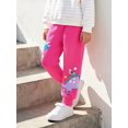 thumbnail image 2 of Bellafa Toddler Girls Cotton Sweatpants Embroidery Prints Drawstring Waist Casual Joggers Pants for Kids 2-7Y, 2 of 8