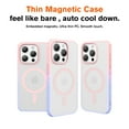 thumbnail image 2 of Allytechgroup Magsafe Competible Phone Case for Apple iPhone 13 Pro Max, with Screen Protector Transparent Matte Back Cover Anti-Scratch Slim Shockproof Case for Women Men, Lightpurple, 2 of 7