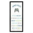 thumbnail image 2 of Stupell Industries Gamer Rules Listed Kids Video Game Motivational Phrases Kids Painting Black Framed Art Print Wall Art, 10 x 24, Design by Daphne Polselli, 2 of 5