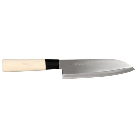 TSUBAZO ST100 Japanese Kitchen Cooking Chef Sushi Santoku Knife, 12-5/8 (Best Knife For Cutting Sushi)