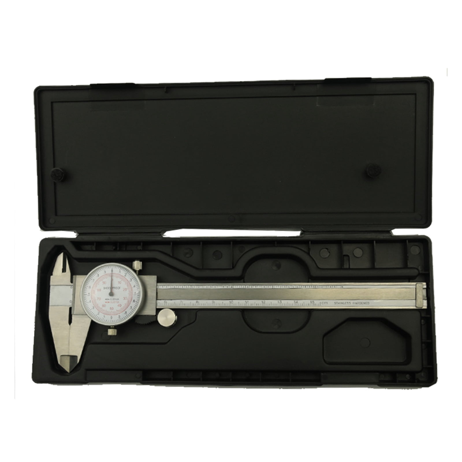 Dial Caliper Metric/INCH SAE Standard MM Dual Hand Reading Scale Vernier Measuring Tool