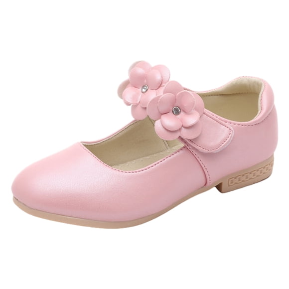 Sonducket Zapatos blancos de goma para niños, correa ajustable, aplicaciones amplias, bordes suaves, zapatos de flores blancas para niñas Calzado Rosa 35/21.4 cm