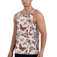 thumbnail image 2 of Wukai Vintage flowers Print Men’s Workout Tank Top Sleeveless Muscle T shirt Gym Running Fitness Tank Top-Medium, 2 of 7