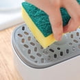thumbnail image 3 of Dish Soap Dispenser with Sponge Holder - 2 in 1 Kitchen Detergent Dispenser, Hand Detergent Pump for Kitchen, 3 of 5