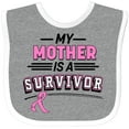 thumbnail image 3 of Inktastic My Mother is a Survivor Breast Cancer Awareness Boys or Girls Baby Bib, 3 of 4