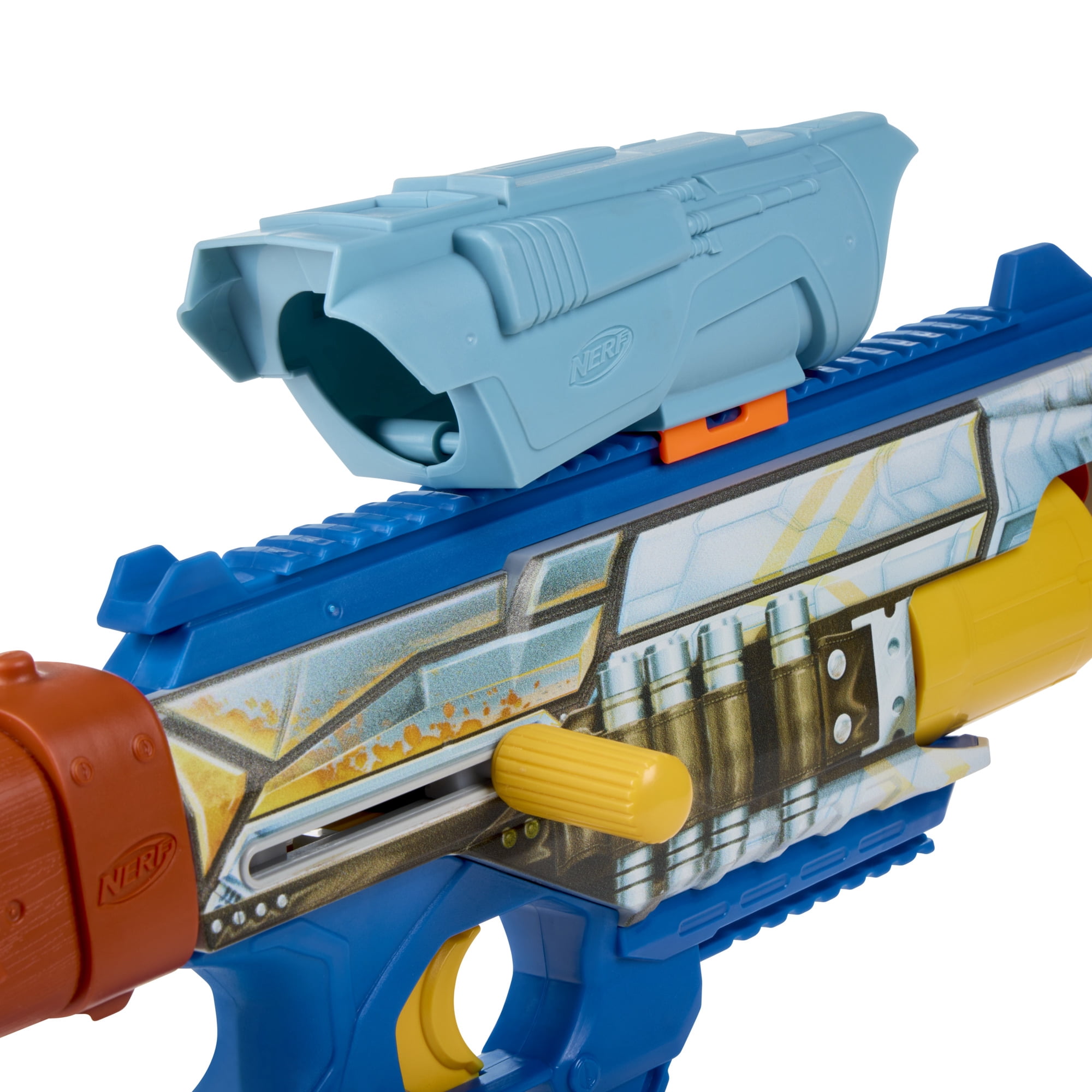 Nerf Star Wars The Mandalorian Blaster, 3 Attachments, Indoor and Outdoor, 12 Nerf Elite Darts, Birthday Gifts, Ages 8+
