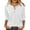White, variant on Jewelreauty 3/4 Sleeve T Shirts for Women with Buttons Henley V Neck Base Tees Casual Summer Tops Solid Color (XL, Orange)