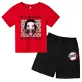 thumbnail image 3 of Conjunto de camiseta y pantalones cortos con estampado de Kamado Nezuko de Demon Slayer para adolescentes y niños, ropa de manga corta para niños y niñas, 3 of 5