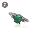 thumbnail image 4 of Anillo de plata para mujer, decoración portátil, anillos, adorno, accesorio de joyería, aniversario de boda, compromiso, blanco, talla 6 Ropa, zapatos y accesorios Miscelánea Verde Tamaño 7 Minnieouse AP011197-14, 4 of 6