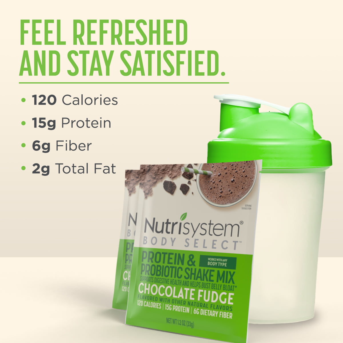 Nutrisystem Protein shake Probiotic Chocolate 6 Package EXP DATE APRIL 26  2023