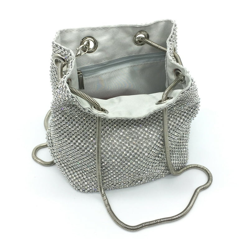 White & Grey Crossbody Bag (Bling) hot